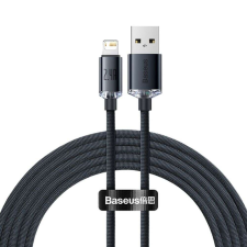  Kábel: BASEUS - USB / Lightning ultra gyors, fekete szövet kábel 2m, 2,4A kábel és adapter