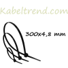 Kábel-Trend UV álló gyorskötöző-kábelkötegelő Fekete (300x4,8 mm )