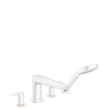 Kád csaptelep Hansgrohe Talis E zuhanyszettel együtt matt fehér 71748700 csaptelep