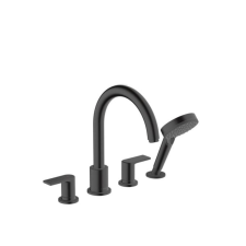 Kád csaptelep Hansgrohe Vernis Blend zuhanyszettel együtt fekete matt 71456670 csaptelep