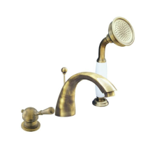  Kád csaptelep RAV SLEZÁK LABE zuhanyszettel együtt régi sárgaréz L469.5SSM csaptelep