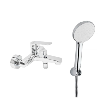  Kád csaptelep SAT Feel fürdőkádas készlettel 150 mm króm SATBSFEEL222SET1 csaptelep