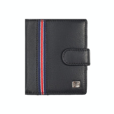 Kadro Choice Patentos férfi bőr pénztárca díszcsíkkal, fekete színben