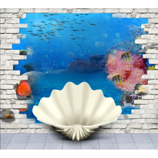 Kagyló és az óceán tapéta, 300 x 200 cm tapéta, díszléc és más dekoráció