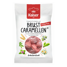 Kaiser torokcukorka 75g Brust Caramellen gyógynövényes cukormentes csokoládé és édesség