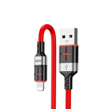 Kaku siga KSC-696 USB-A apa - Lightning apa töltő kábel 1,2m - Piros kábel és adapter