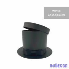  Kalap doboz 22x13 cm - Fekete dekorációs kellék