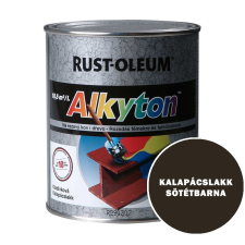 KALAPÁCSLAKK SÖTÉTBARNA - ALKYTON FESTÉK -ROZSDÁS FÉMEKRE ÉS FAFELÜLETRE - 0,75 L zománcfesték