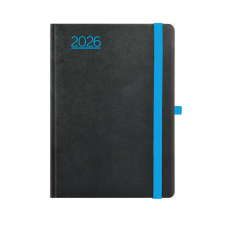 Kalendart Naptár Kft. TopTimer Határidőnapló 2026, N021 A5 (Napi beoszt.) FEKETE-KÉK határidőnapló