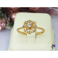  Kalina antialergén virág formájú köves gyűrű-18K gyűrű