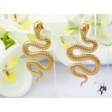  Kalli antiallergén kigyó fülbevaló-18K fülbevaló