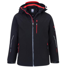 KAM kabát férfi KV59 softshell plus size, Fekete 8XL férfi kabát, dzseki