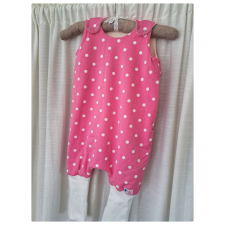  Kamáslis tipegő hálózsák, 1TOG, pöttyös, pink hálózsák, pizsama