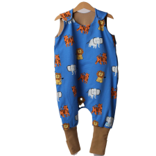  Kamáslis tipegő hálózsák, 2TOG, szafari, kék hálózsák, pizsama