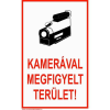  Kamerával megfigyelt terület - öntapadó, 100*150mm