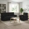  Kanapé Szett 2 db Fekete Szövet