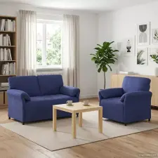  Kanapé Szett 2 db Rendőrségi kék Bársony bútor