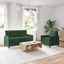  Kanapé Szett 2 pcs Dzsungel zöld Szövet bútor