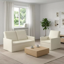  Kanapé Szett 2 pcs Krémszínű Bársonyos szövet bútor