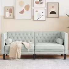  Kanapé Világosszürke 174 x 74,5 x 70,5 cm Bársony bútor