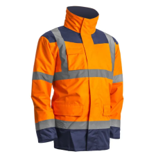  KANATA 4/1 HI-VIZ NARANCS/KÉK PE KABÁT_3XL láthatósági ruházat