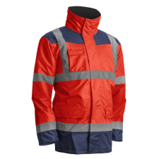  KANATA 4/1 HI-VIZ PIROS/KÉK PE KABÁT_4XL láthatósági ruházat