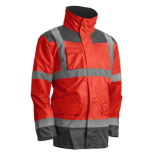  KANATA 4/1 HI-VIZ PIROS/SZÜRKE PE KABÁT_XL láthatósági ruházat
