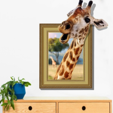  Kandikáló zsiráf, 3D hatású falikép matrica tapéta, díszléc és más dekoráció