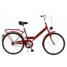 KANDS ® Folding Női kerékpár 1 fokozat 24" kerék, 140-170 cm magasság, Piros city kerékpár