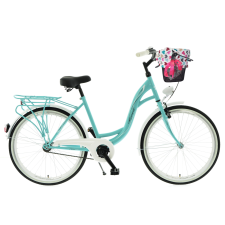 KANDS ® S-Comfort Női kerékpár 26" kerék, 155-180 cm magasság, Menta city kerékpár