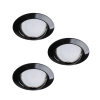 KANLUX 23855 TRIBIS II O B spot lámpa szett fekete 3x max. 10W süllyesztett IP20