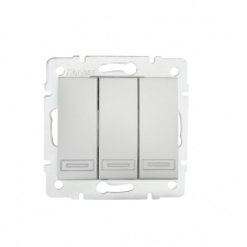 KANLUX 24840 DOMO 01-1090-243 Hármas csillárkapcsoló ezüst villanyszerelés