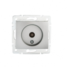 KANLUX 24861 DOMO 01-1300-043 antennacsatlakozó TV aljzat végzáró ezüst villanyszerelés