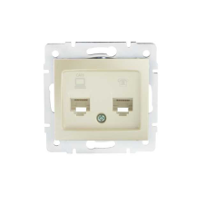 KANLUX 24994 DOMO 01-1440-030 Adat-telefoncsatlakozó aljzat (RJ45 Cat 6+RJ11) villanyszerelés