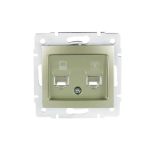 KANLUX 25052 DOMO 01-1430-050 Adatcsatlakozó aljzat (RJ45 Cat 5e+RJ11) villanyszerelés