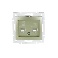 KANLUX 25053 DOMO 01-1440-050 Adat-telefoncsatlakozó aljzat (RJ45 Cat 6+RJ11) villanyszerelés