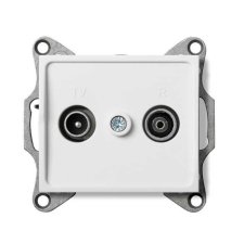 KANLUX 25100 LOGI 02-1320-002 Antenna csatlakozó TV/FM aljzat, átmenő villanyszerelés