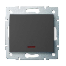 KANLUX 25253 LOGI 02-1080-141 Jelzőfényes csengő nyomókapcsoló 10AX - 250V~ villanyszerelés
