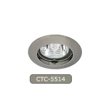 KANLUX Besüllyeszthető spot, kör fix Vidi CTC-5514 mattkróm világítás