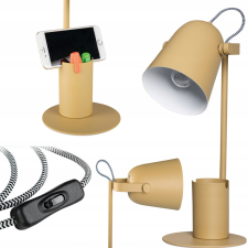 KANLUX Iskolai éjszakai asztali lámpa + szervező Raibo E27 5W sárga KANLUX világítás
