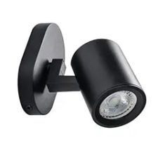 KANLUX LAURIN EL-1O fali lámpatest (GU10 izzóhoz) fekete világítás