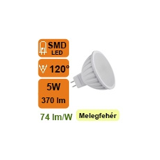 KANLUX LED lámpa MR16-GU5.3 (5W/120°) Szpotlámpa - meleg fehér izzó