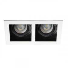 KANLUX LED lámpatest , spot keret , négyzet , 2 x MR16/GU10 , beépíthető , billenthető , fekete ,... izzó