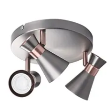 KANLUX MILENO EL-3O mennyezeti lámpatest (GU10 izzóhoz) ezüst-réz világítás