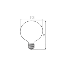 KANLUX XLED filament izzó E27 7W 725lm 2500K G125 29638 izzó