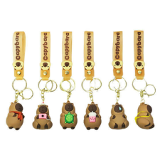  Kapibara kulcstartó pánttal, műanyag, kb. 5 cm, 6 féle (639010) kulcstartó