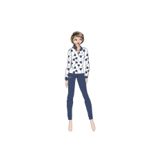 Kappa Young girl pizsama, fehér/kék, 12 éves méret gyerek hálóing, pizsama