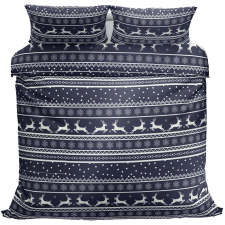 KAPTAN Chanar Reindeer on blue 140 × 200 cm, 70 × 90 cm (5693229040-020) lakástextília