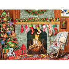  Karácsony a kandallónál puzzle 500 darabos puzzle, kirakós