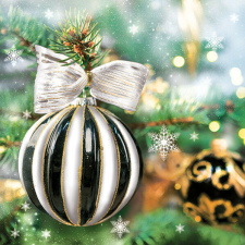 Karácsony Bauble on Spruce szalvéta 20 db-os 33x33 cm papírárú, csomagoló és tárolóeszköz